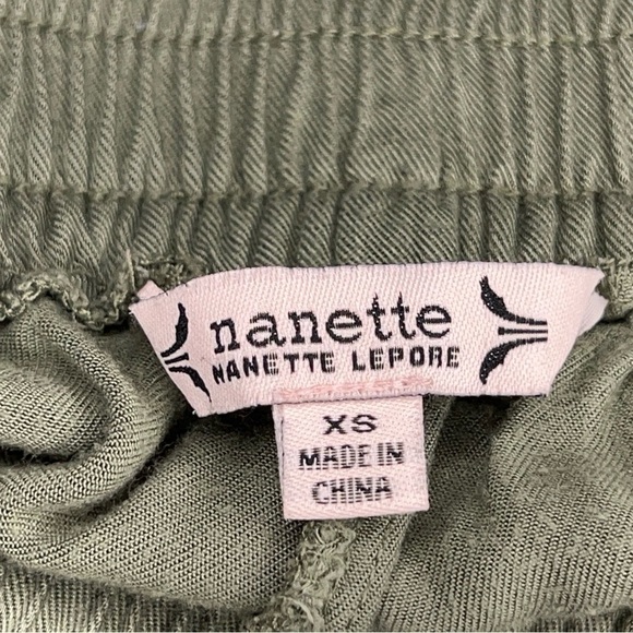 XS NANETTE LEPORE GREEN JOGGER PANT CASUAL PULL ON LYOCELL ELASTIC WAIST - Picture 5 of 6